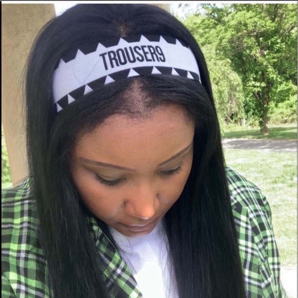 Trouser9 black and white strength head Ban. main image 6